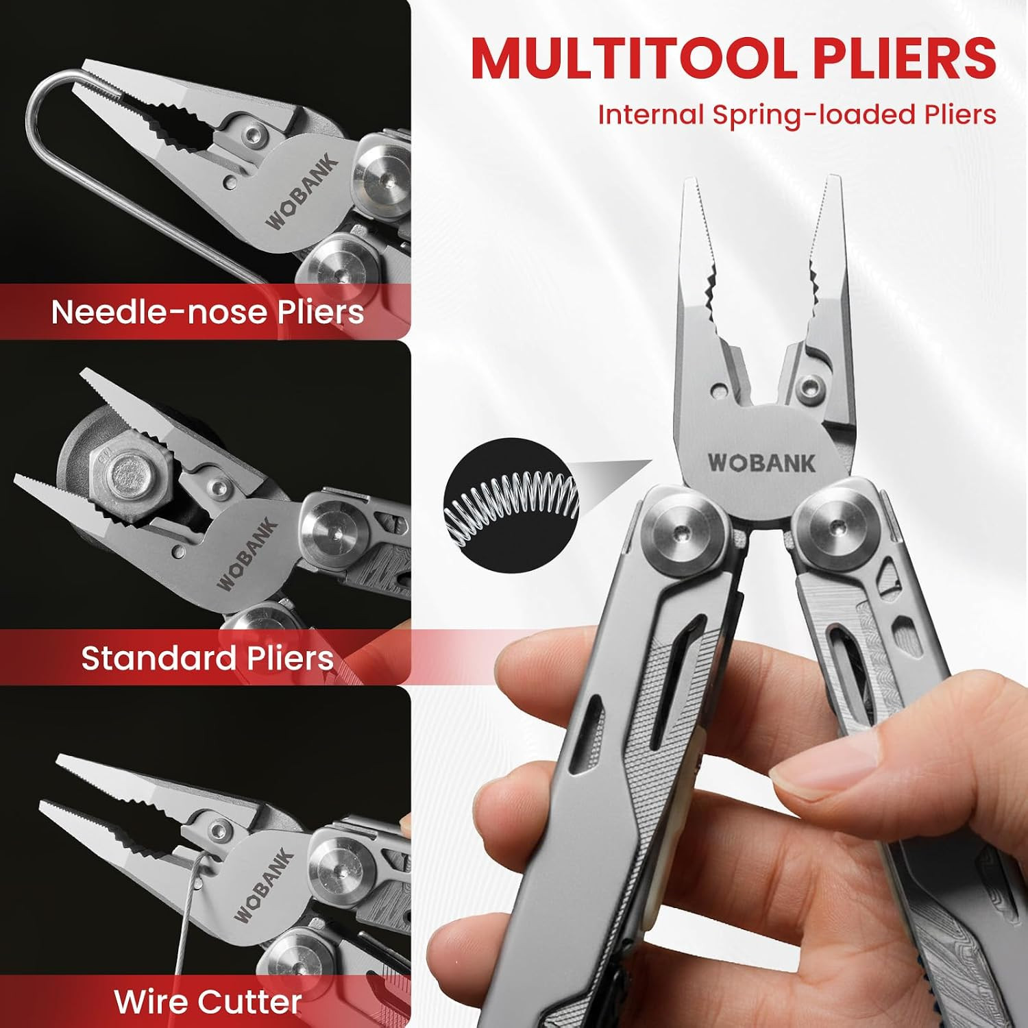 Multitool, 29-in-1 Stainless Steel Multi Tool Pliers with Screwdriver Sleeve, Da