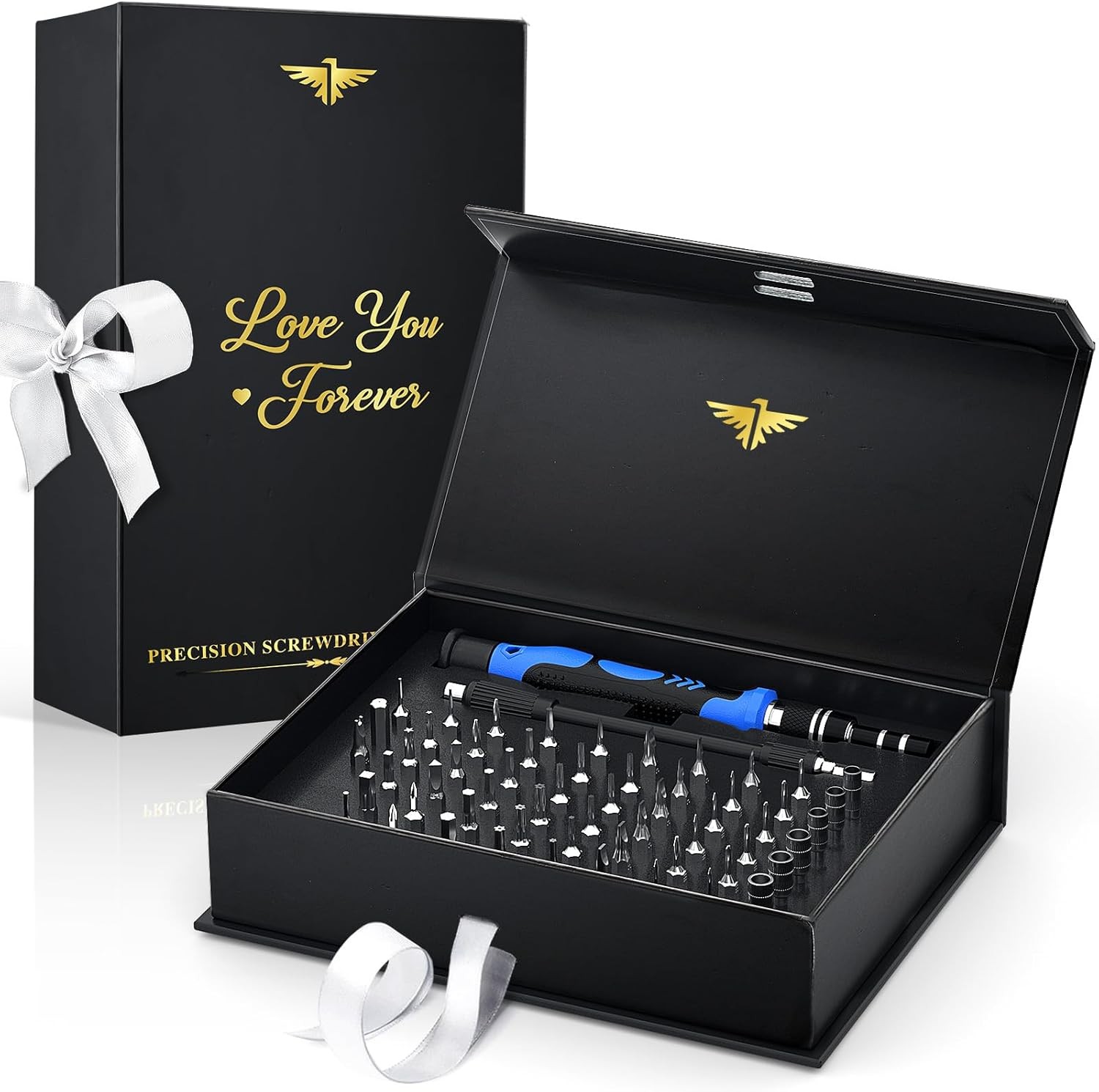 Valentines Day Gifts for Him Men, Precision Screwdriver Set with 57 Bits, Birthd