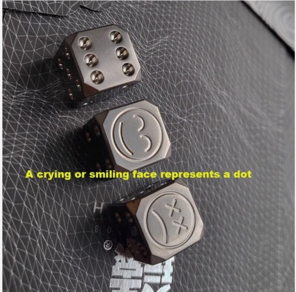 1 Pair Solid TC4 Titanium Alloy Creative Dice EDC Toy KTV Entertainment Supplies
