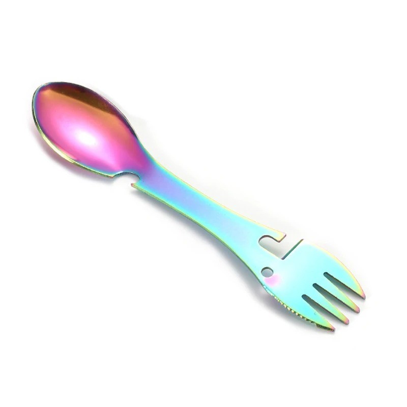 Outdoor Survival Tools 5 in 1 Camping Multi functional EDC Kit Practical Fork