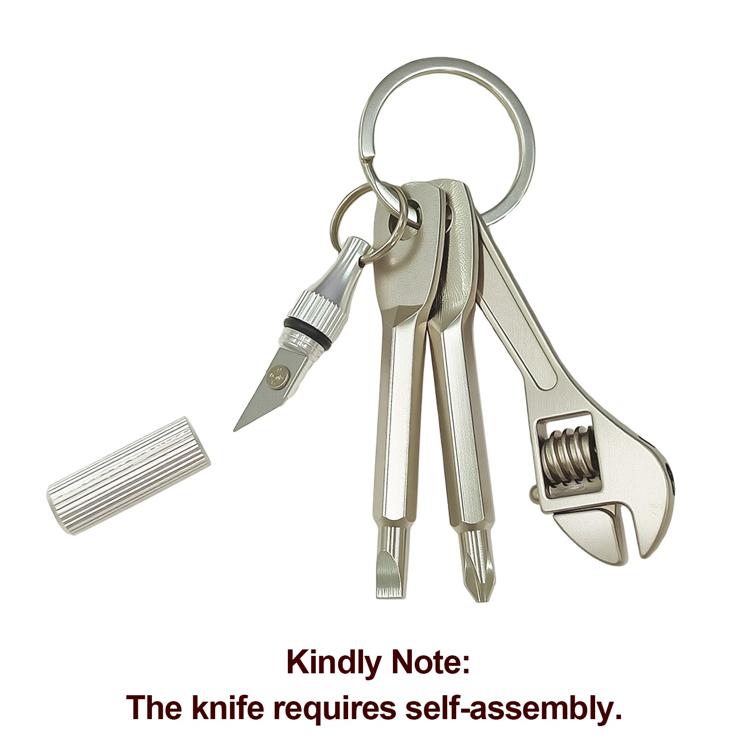 4 in 1 Portable Screwdriver Keychain Set, Multifunctional wrench keychain Tool