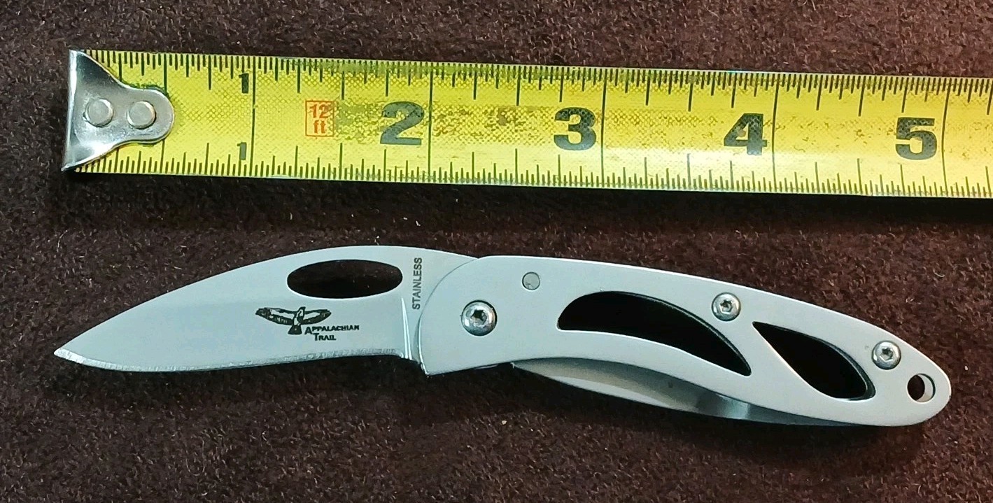 Vtg Small 2″ Appalachian Trail Skeleton Single Blade Folding Knife