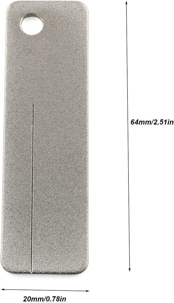Diamond Grindstone Mini Portable Diamond Stone Sharpener with Keychain for Fi…