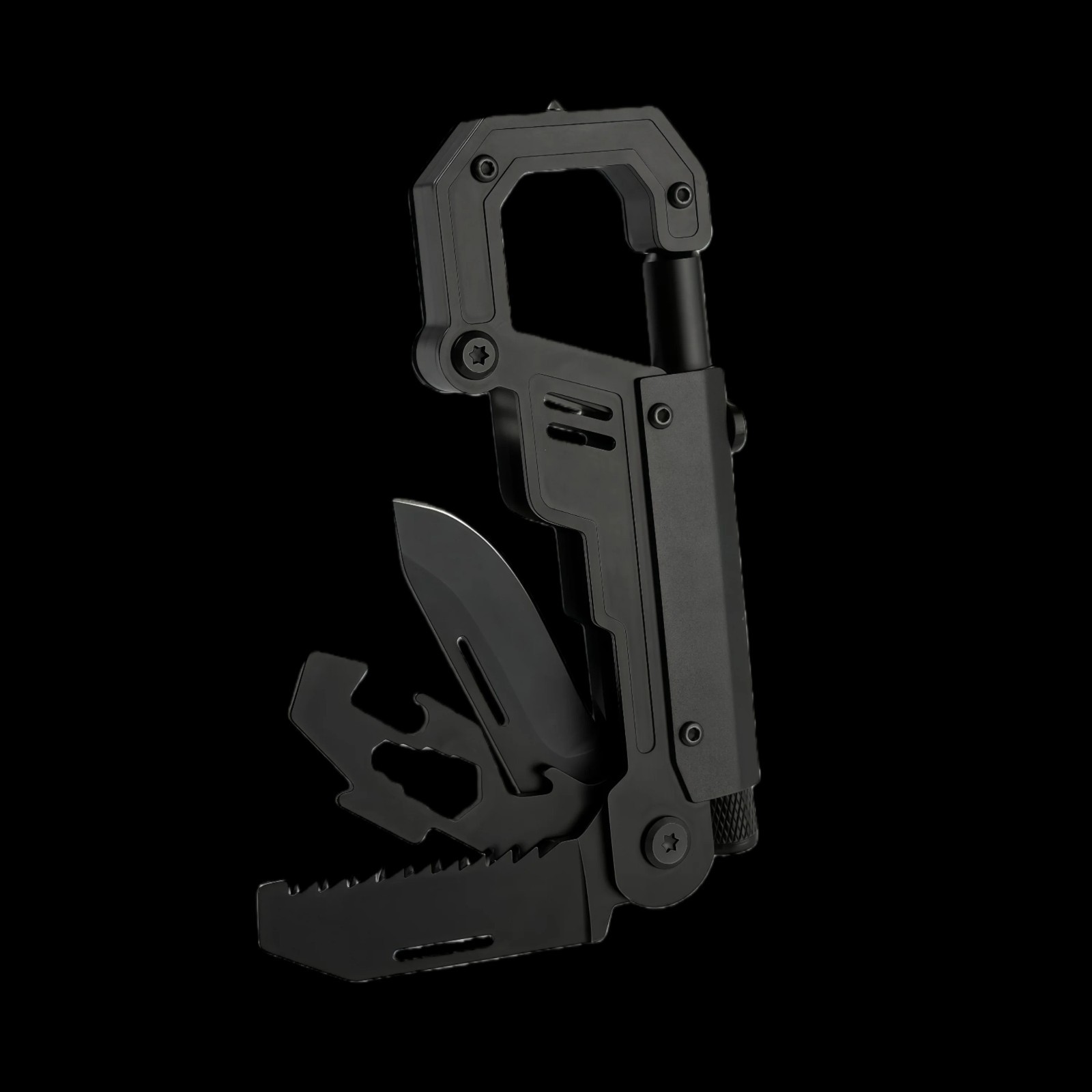 Outdoor Folding Knife EDC Multi Tool Carabiner Camping Survival Gear free ship