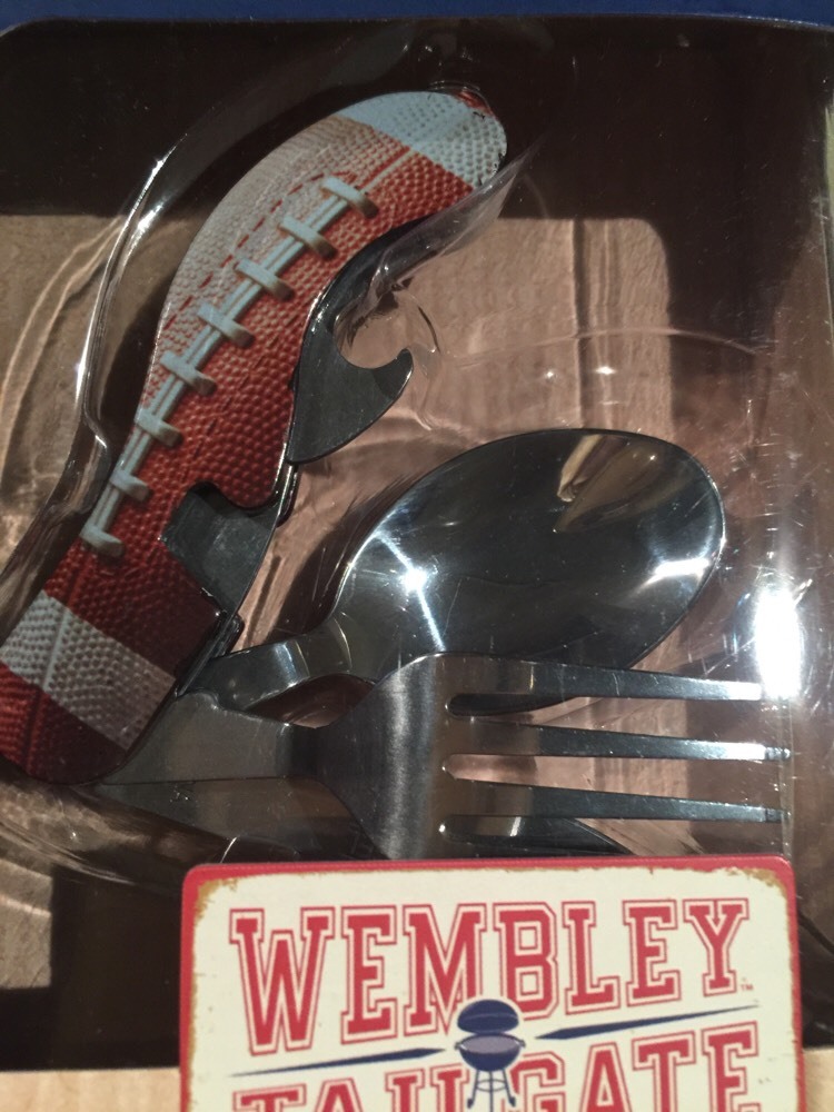 Wembley Tailgate Split Formation Chow Down Tool Fork/Knife/Spoon/Bottle Opener
