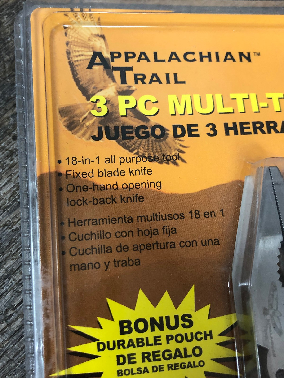 SEALED Appalachian Trail 3 Pc Multi All Purpose Tool Knife Set w/ Pouches #51120