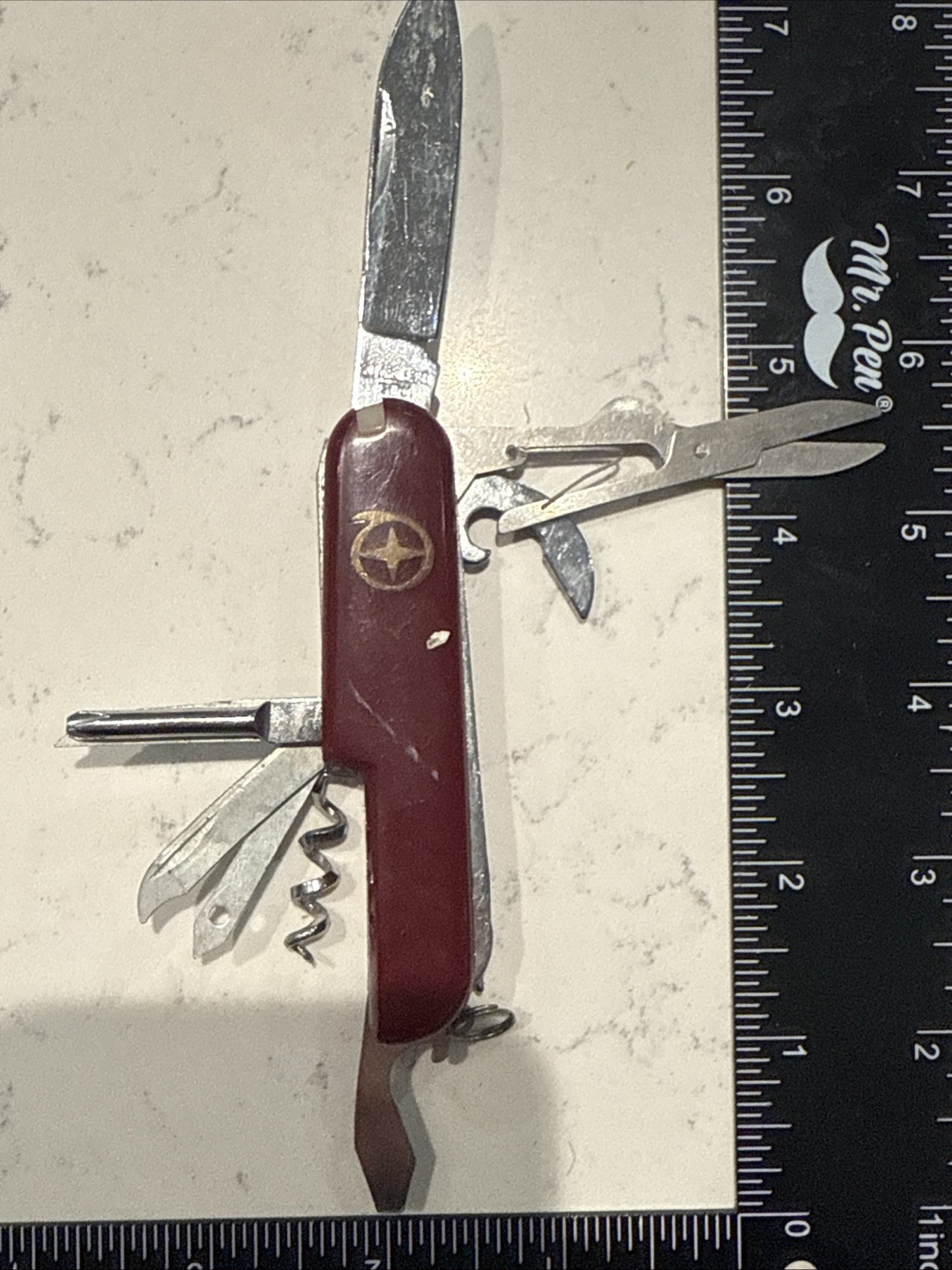 Vintage Swiss Style Multi Function Pocket Knife – Corkscrew, Scissors, Opener￼