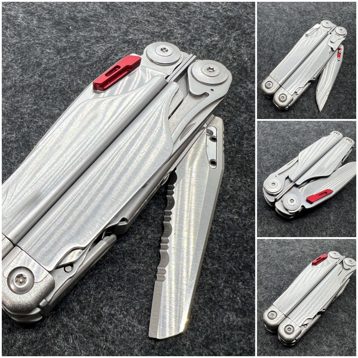 Aluminum Alloy Thumb Grip Easy open push button For Leatherman Surge CNC DIY
