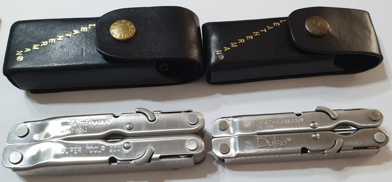 🔥🔥🔥 Leatherman Super Tool 200 & Pulse Set Unique Locks Rare Not Used