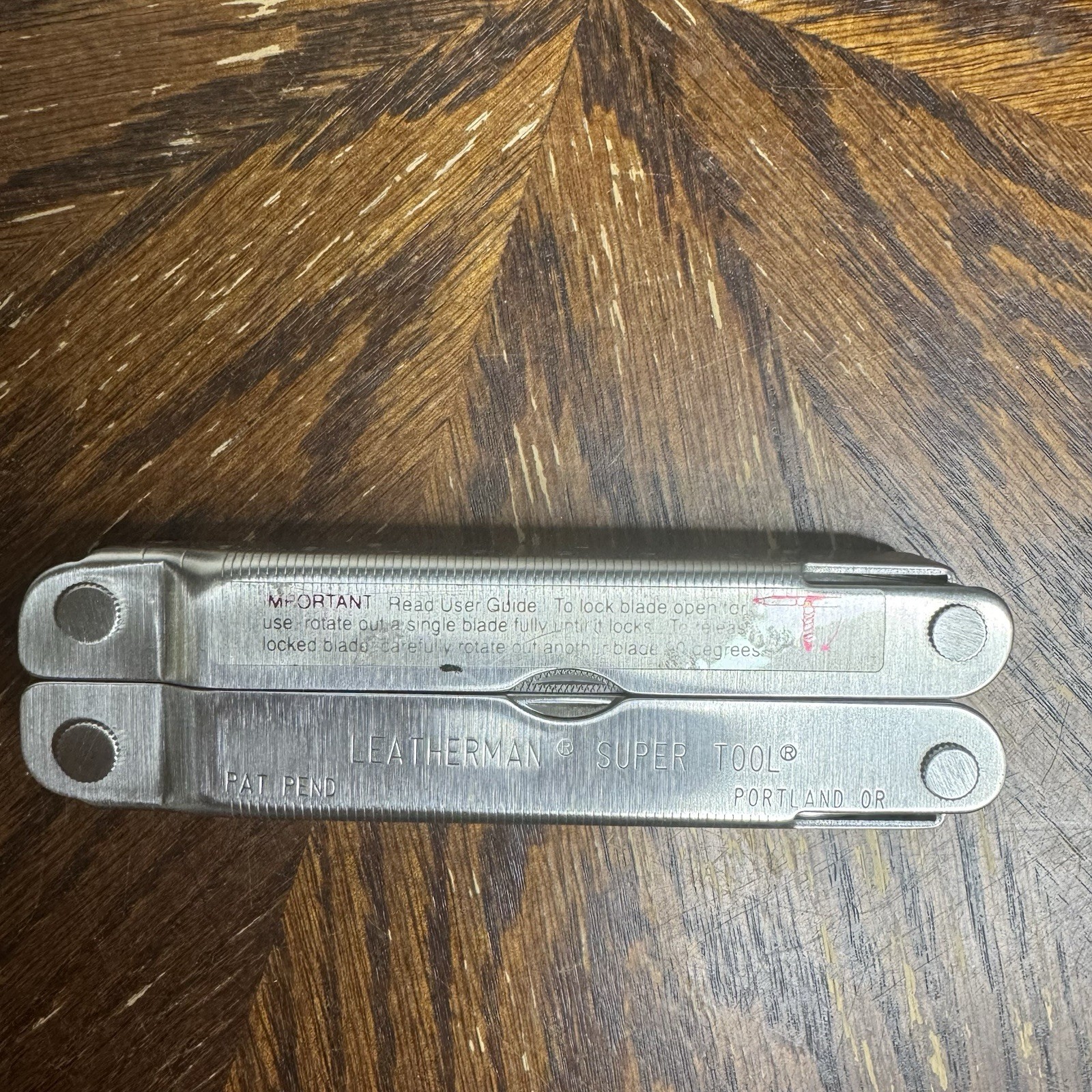 Vintage Pat Pend Leatherman Super Tool & Leather Sheath