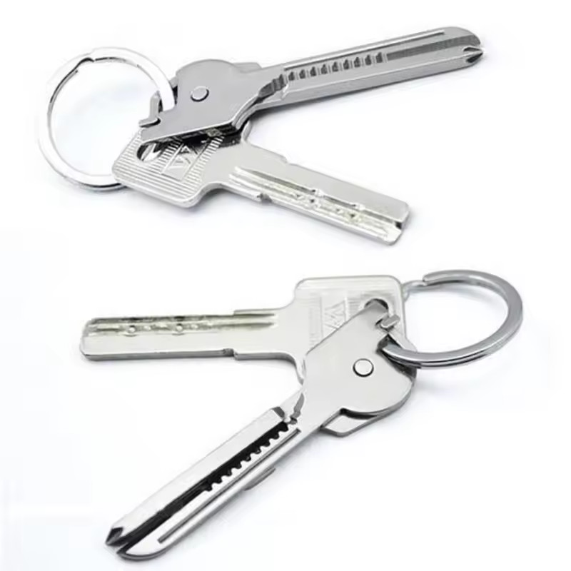 6 In 1 Utili-Key Multi Tool Keyring Knife Screwdriver Outdoor Camping Survival