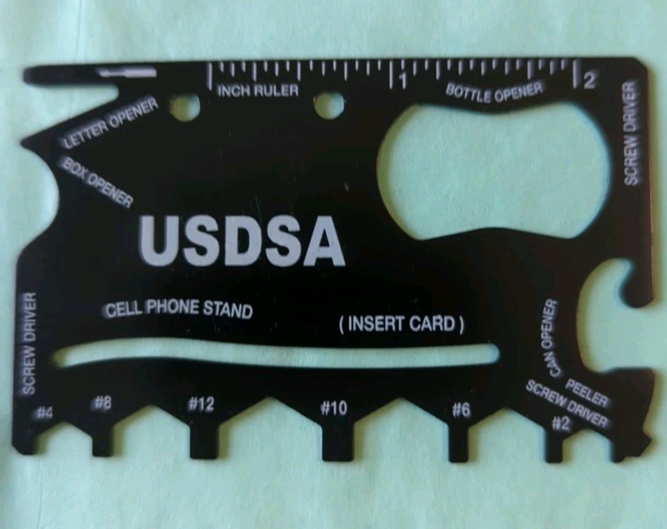 Pocket Wallet Multi-Tool Credit Card Sized -Multi Purpose tools. Emergency Ready