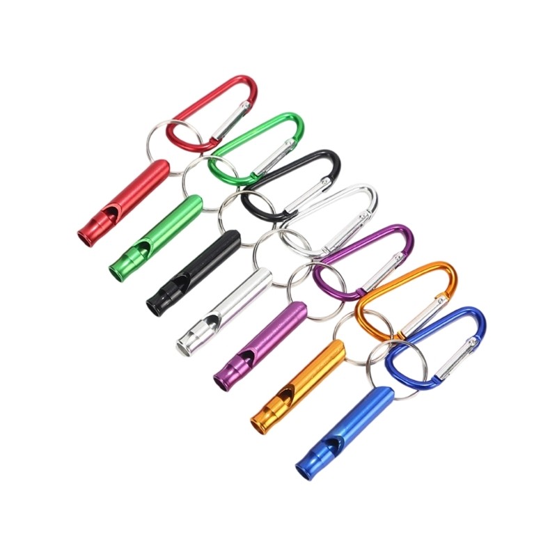 Compacts Survival Whistle With Carabiner Light weight For Backpacks Safety