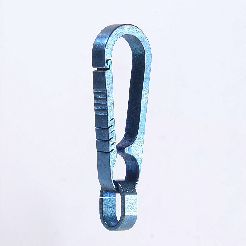 3PC EDC Titanium Alloy Keychain Carabiner Backpack Hanging Buckle Outdoor Tool