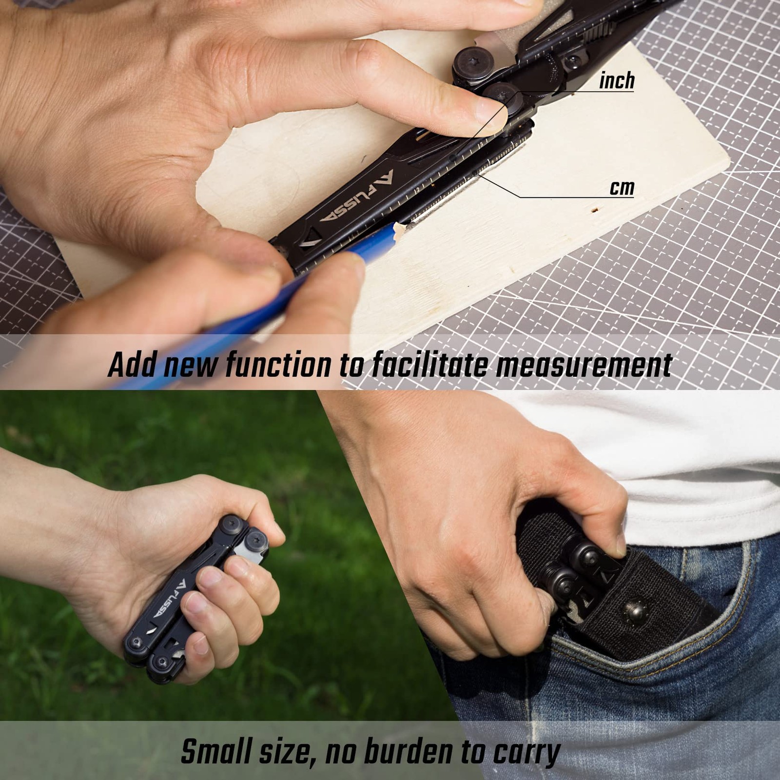Multitool, 16-in-1 Multitools with Sheath, Stainless Steel EDC Multitool, Poc…