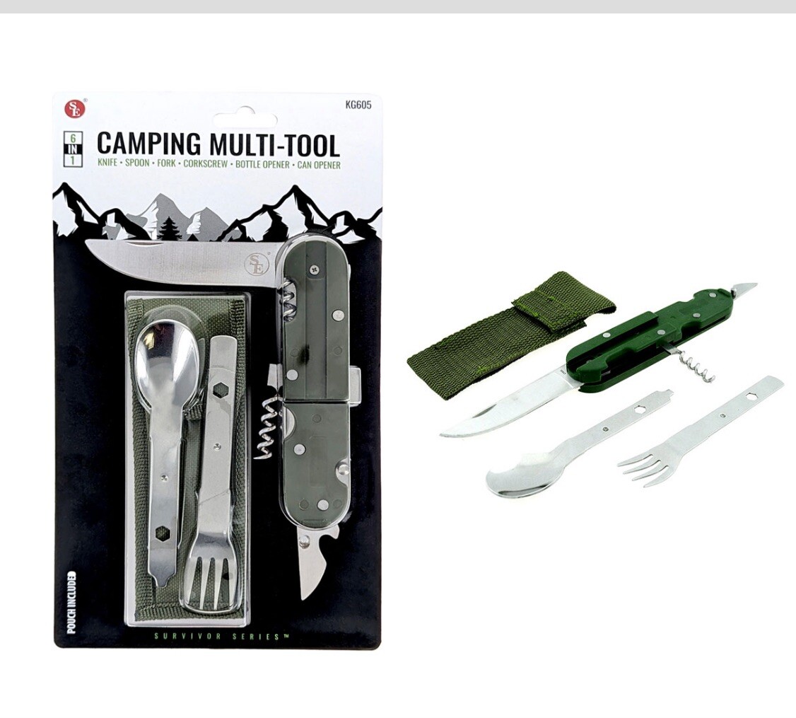 6-IN-1 Camping Multi-Tools with Carrying Case