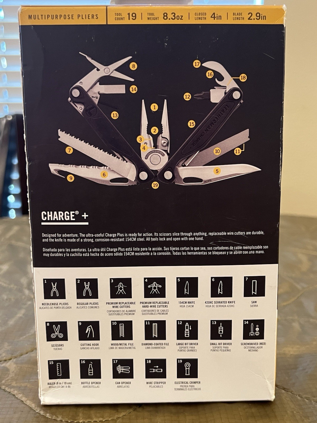 Leatherman Charge Plus Multitool 19 Tools 154CM Sheath Discontinued New In Box