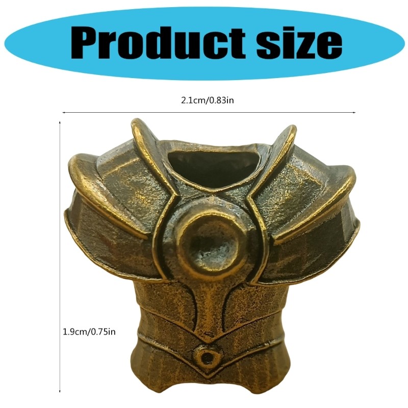 Vintage Armors Cuirass Paracord Beads Brass Charm Beads DIY Paracord Accessories