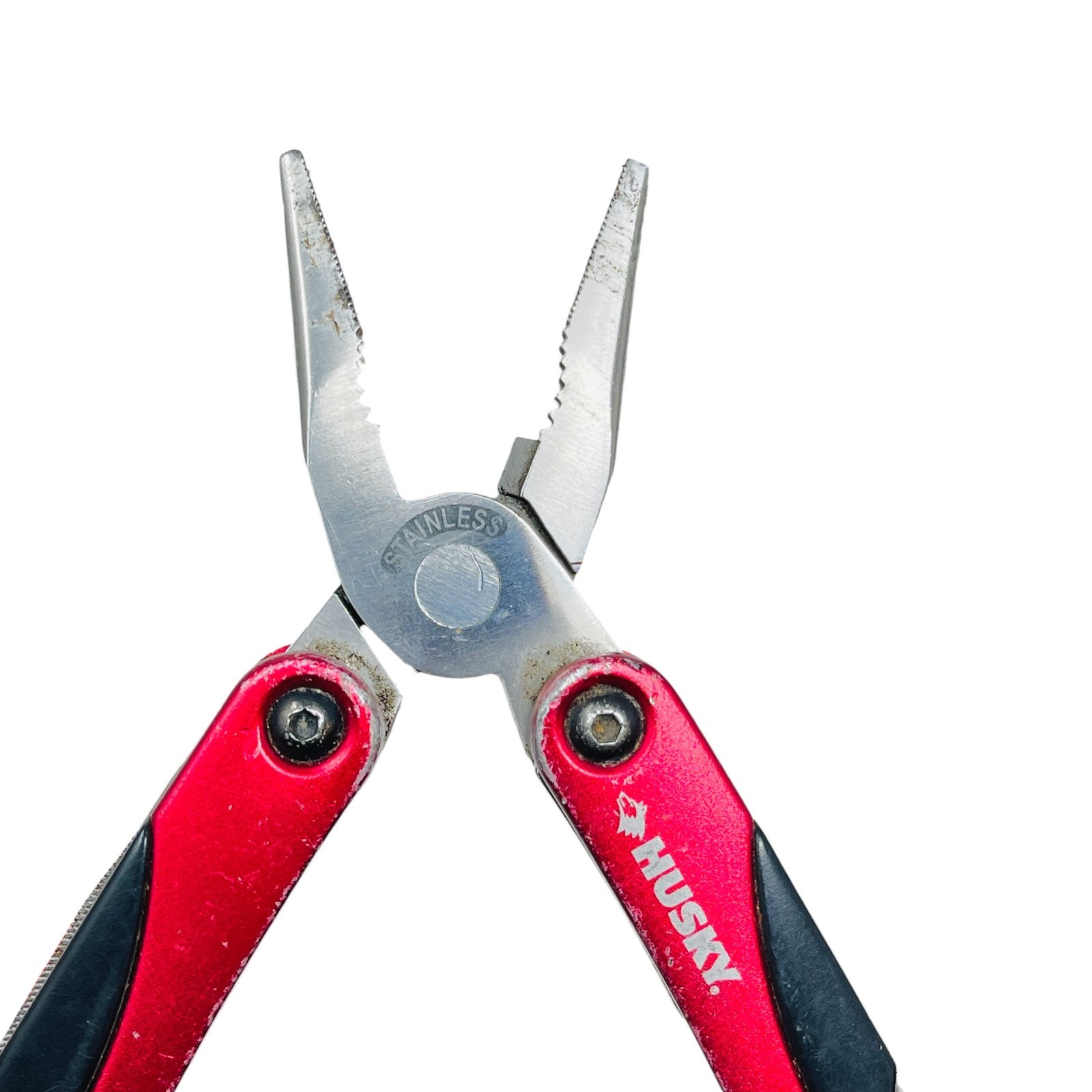 Husky MultiTool Professional Folding Pliers Set Stainless, Black Red, 4 Pcs