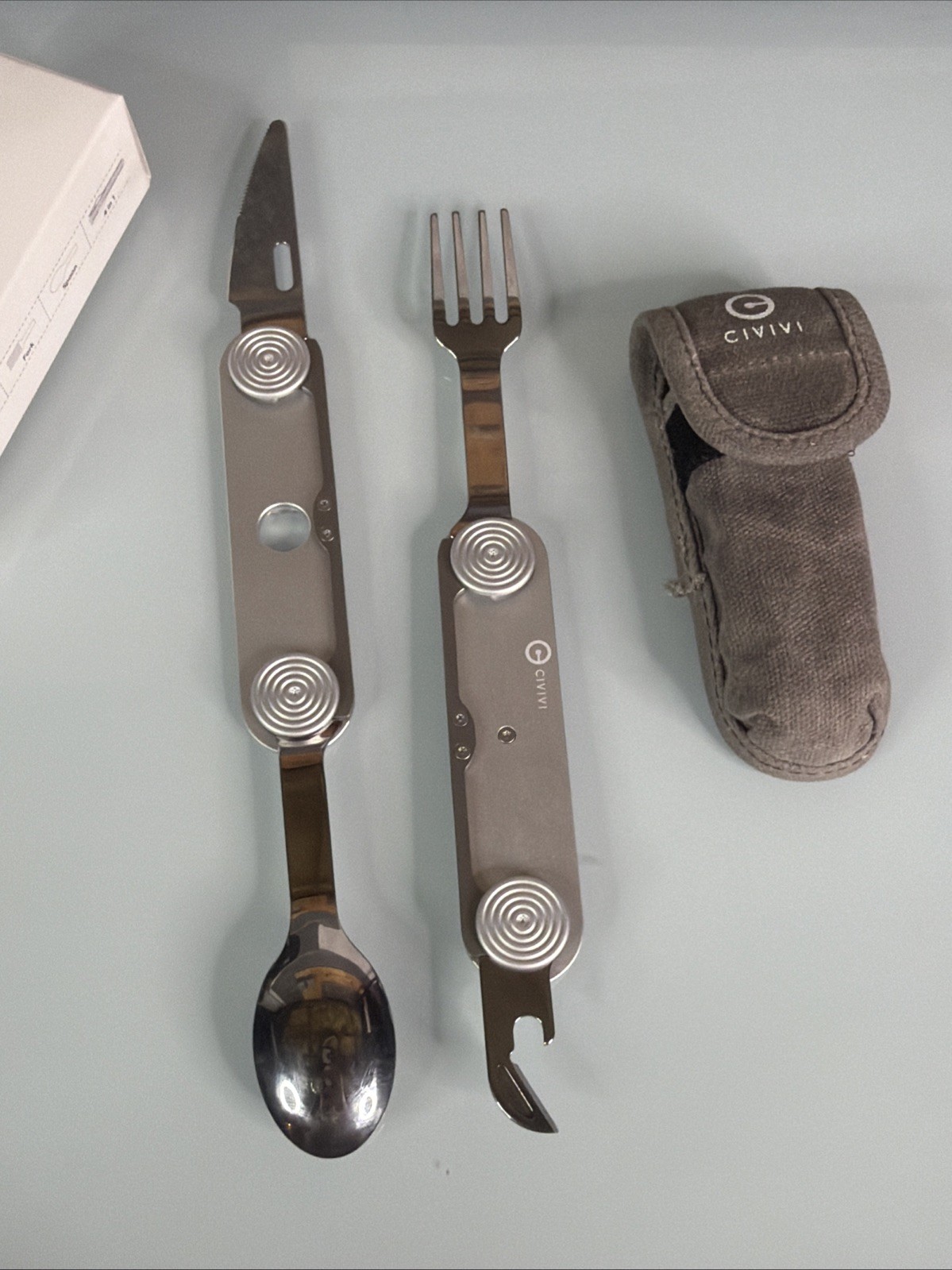 Civivi Partake Multi Tool Stainless Knife Fork Spoon Can Opener Aluminum Handles