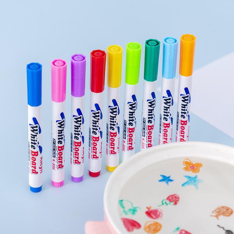 Water Floating Pens with Spoon, Magical Ink Art Set for Kids, Graffiti Drawing C