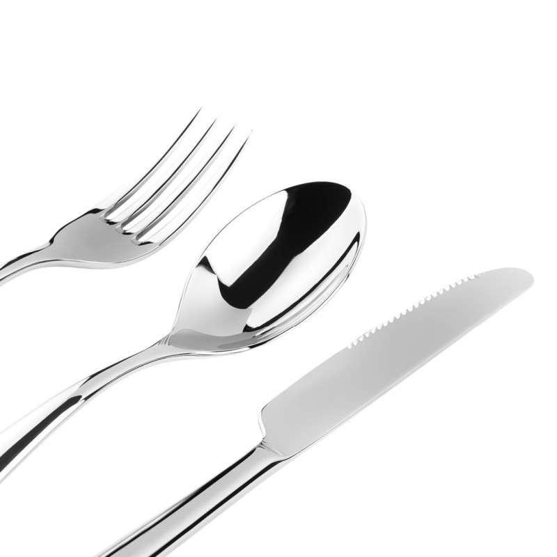 Stainless Steel Portable Cutlery Set with Bag Travel Camping Flatware 7pcs Set