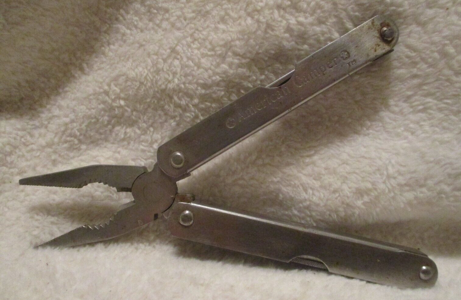 American Camper~Camping Tool~9 Tools in One~Multi-Tool~Stainless Steel