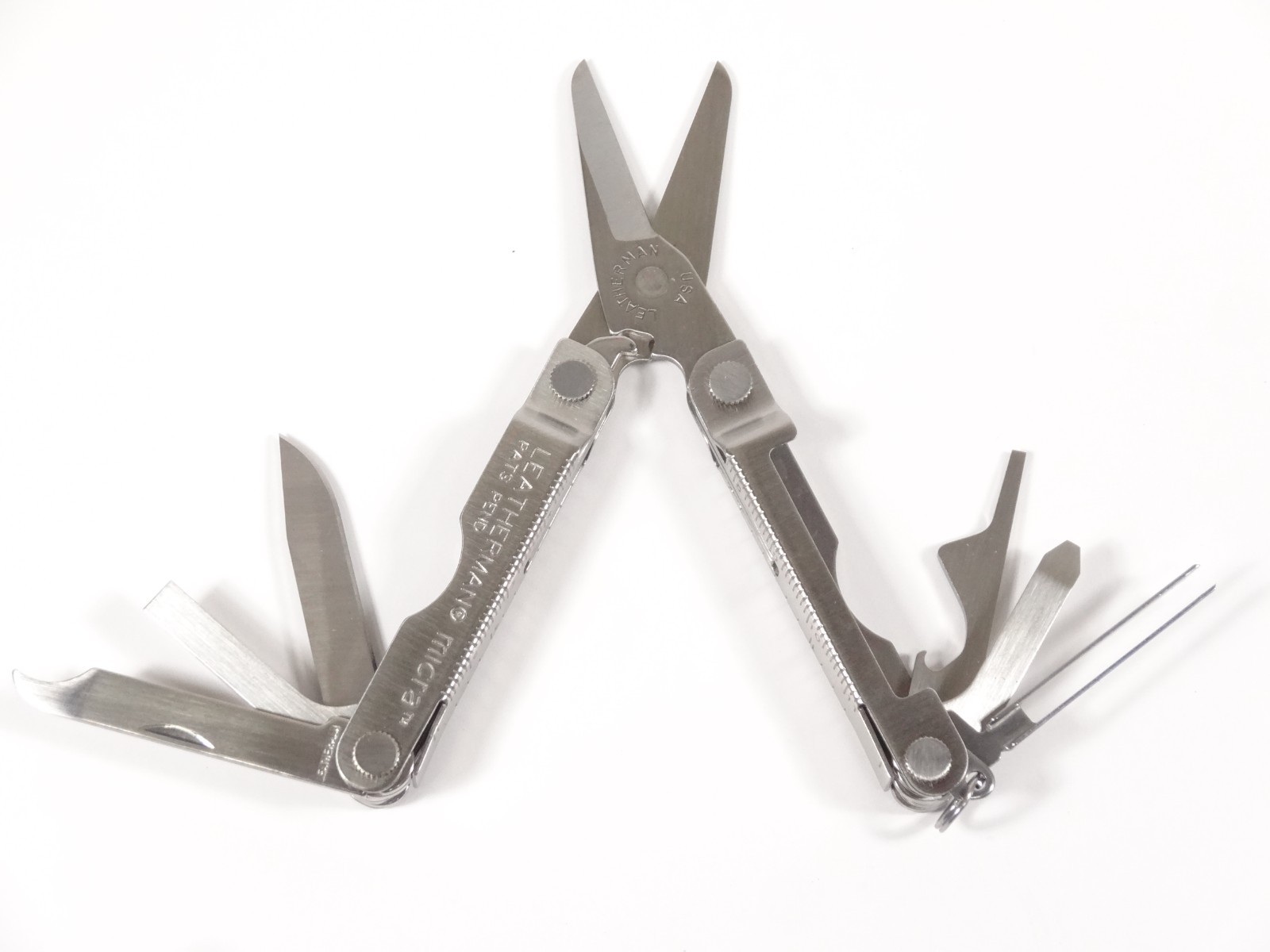 Vintage NOS Leatherman Micra Multi Tool Made In USA Scissors Knife Tweezers File