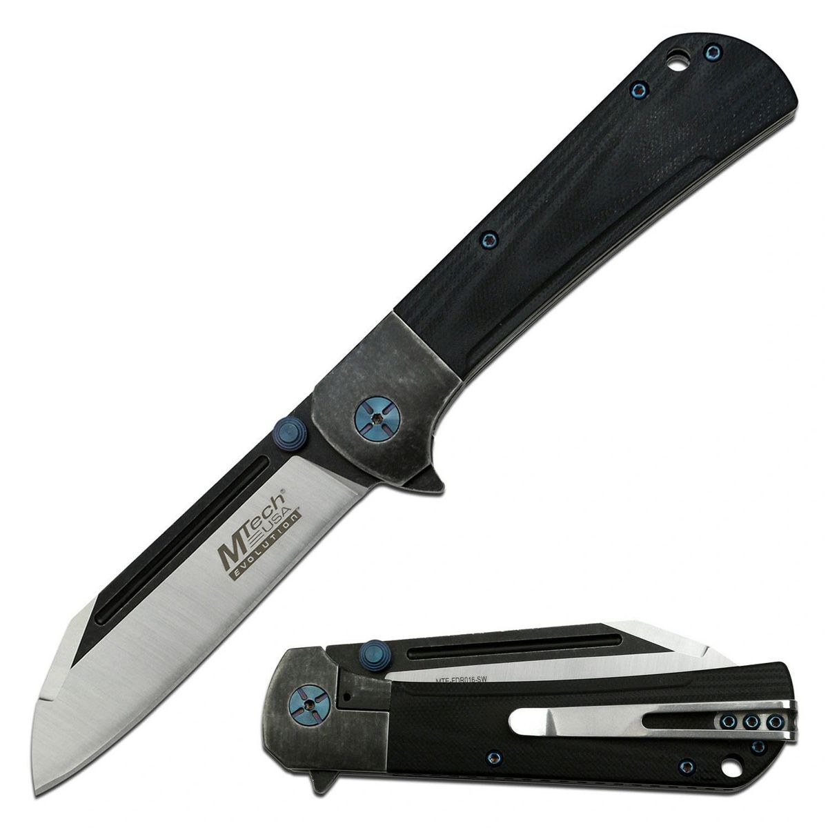 MTech USA – 3.6″ Ball Bearing Folding Wharncliffe Knife – 8CR13 MTE-FDR016-SW
