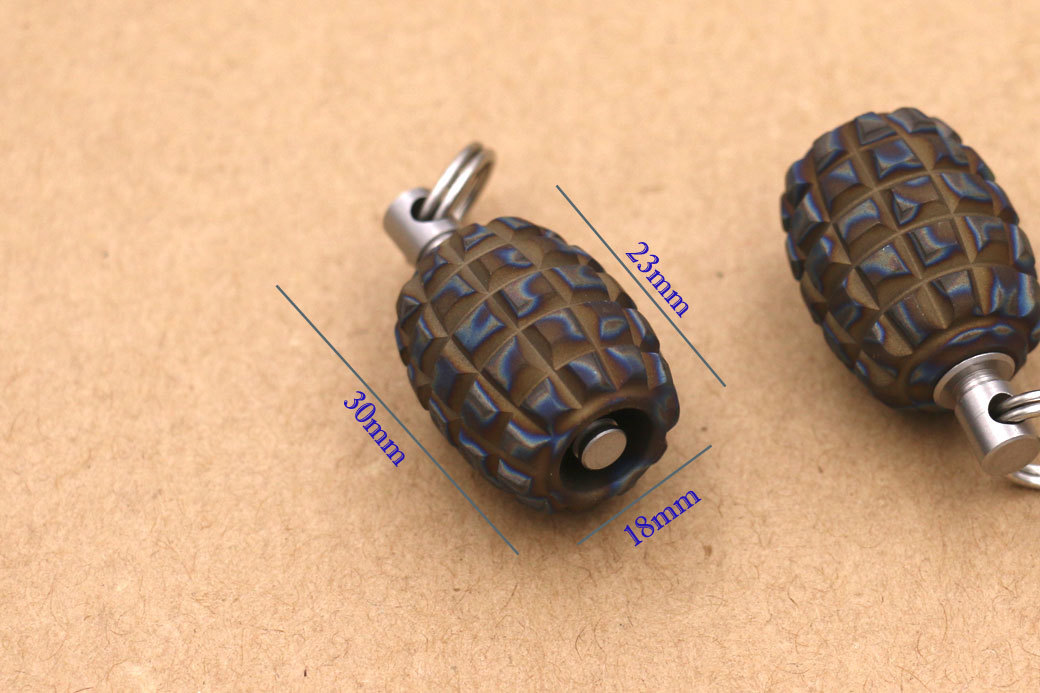 Titanium Alloy Parachute Cord Lanyard Knife Bead Key Chain Pendant DIY EDC Tool