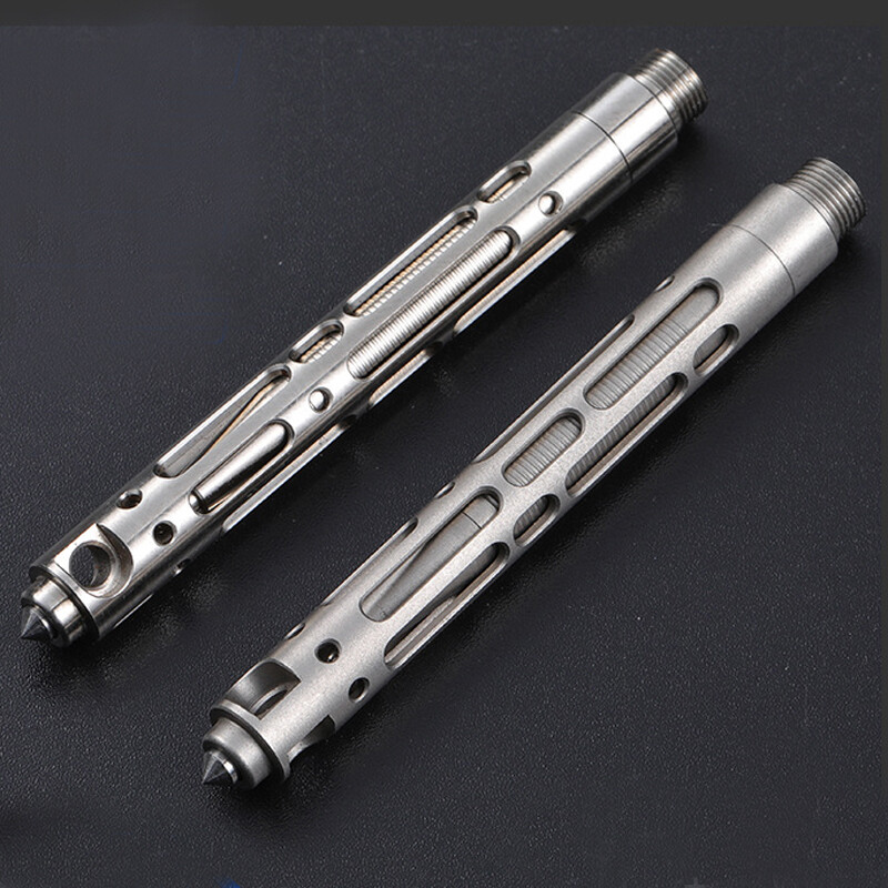 Mini Hollow Out Pen Titanium Alloy Writing Pen Pocket Pen Outdoor EDC Multi Tool