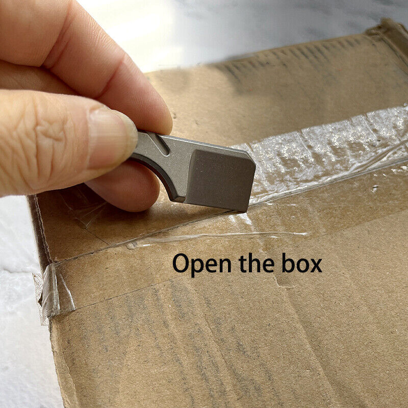 Solid Titanium Pry Bar Crowbar Outdoor Travel EDC Multi Tool Unpack Box Keychain