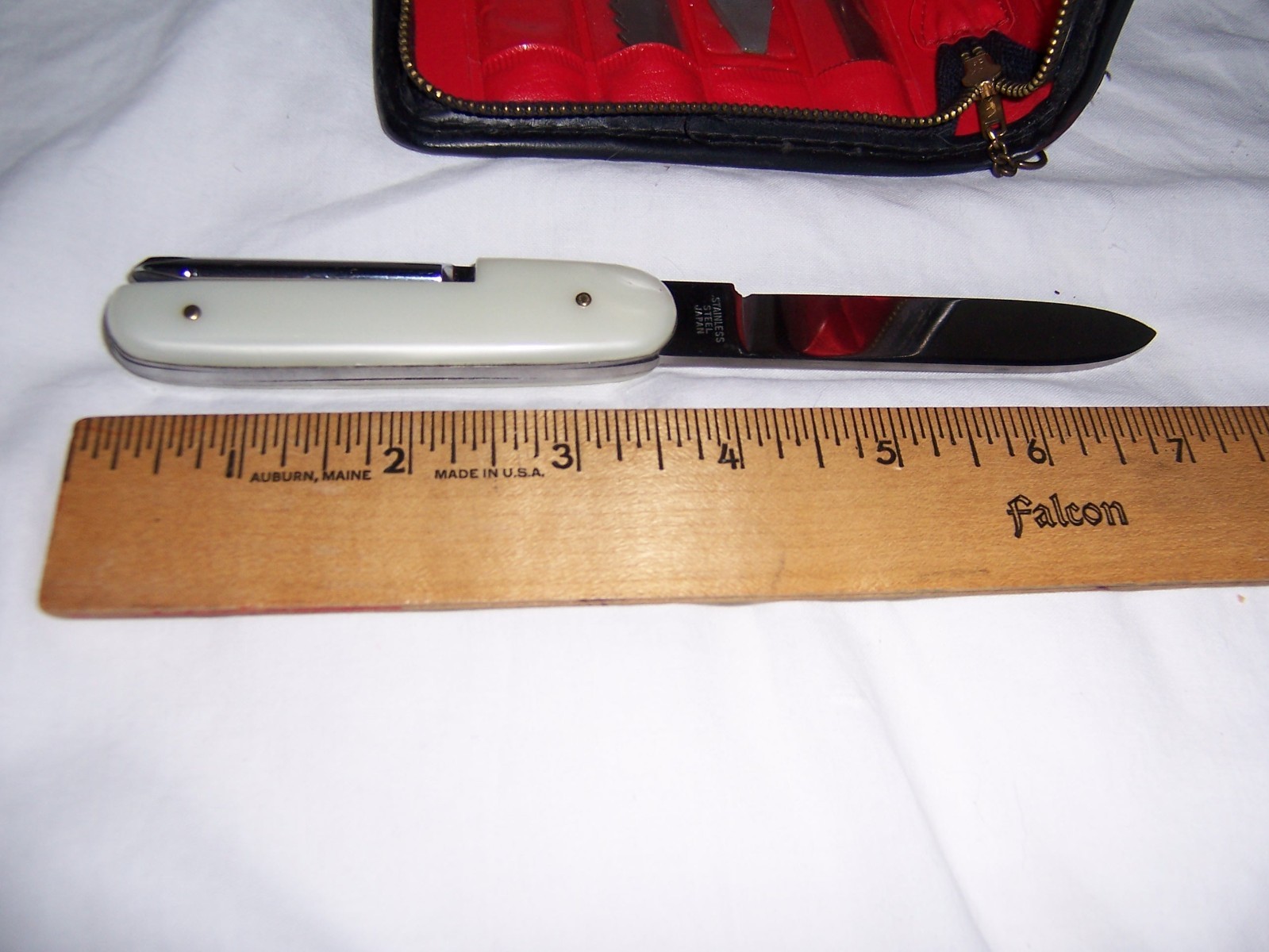 Vintage Multi Purpose Tool Kit Pocket Knife Interchangeable 7pc Stainless Japan