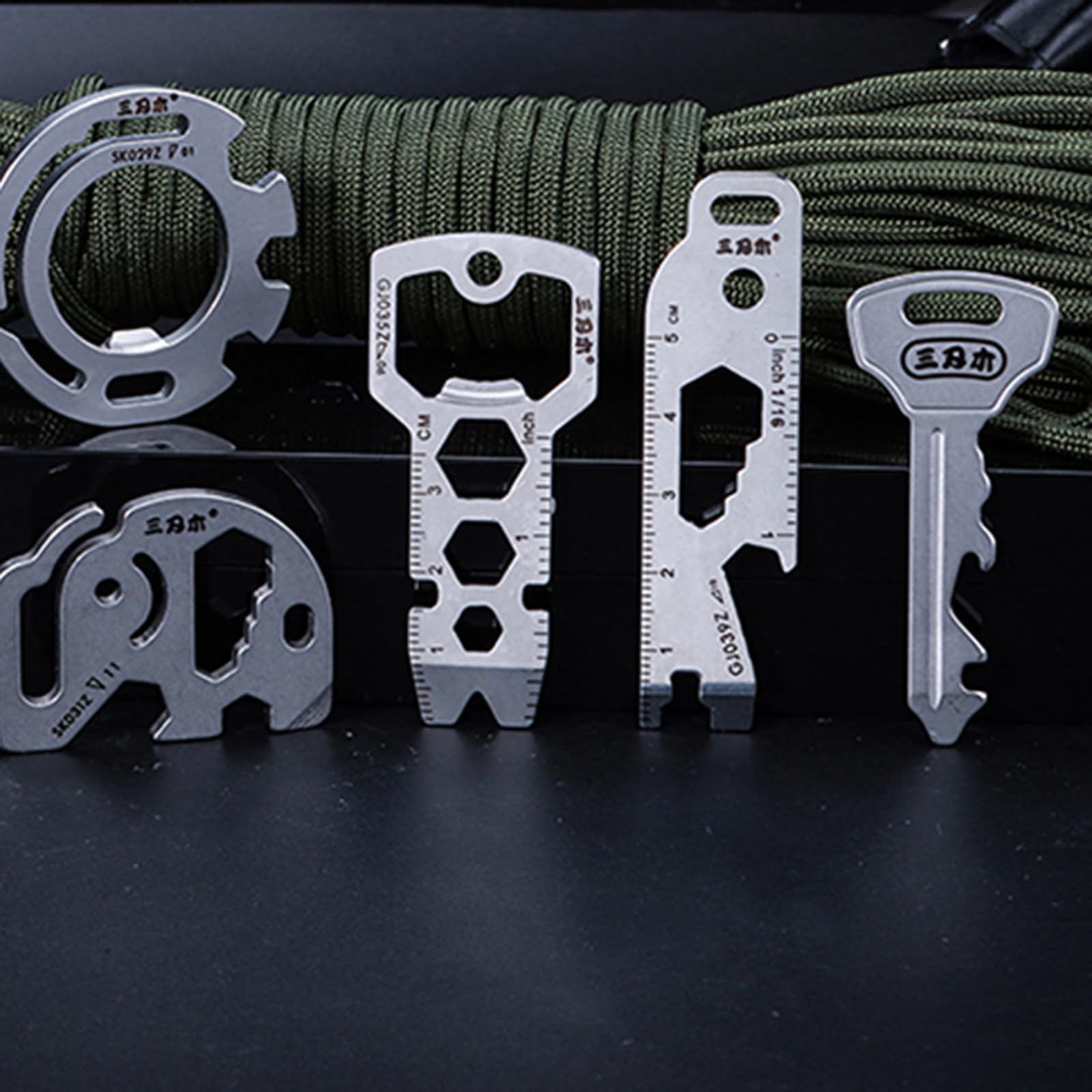 Pry Bar Mini Multi Tool Bottle Opener with Wrench Function Stainless…