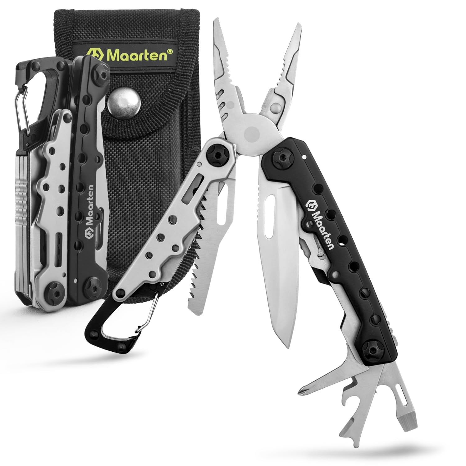 Multi-Function Pliers, 11 in 1 Small Carabiner Multitool Tool, Foldable …