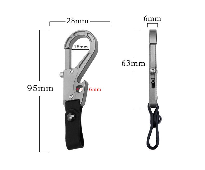 Titanium Alloy Keychain Bolt Action Key Pendant Outdoor Opener Portable Tool