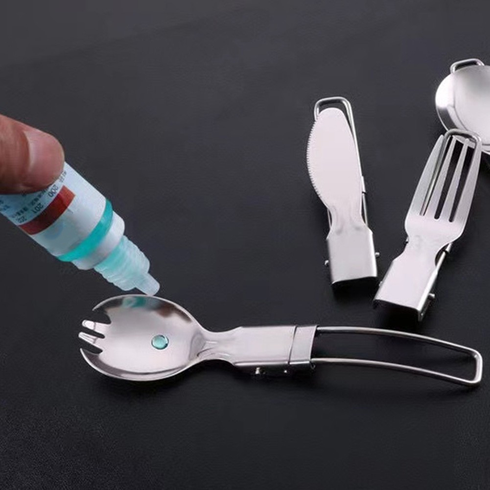 High Performance Camping Utensil Spoon Chopsticks Fork Set Stainless Steel