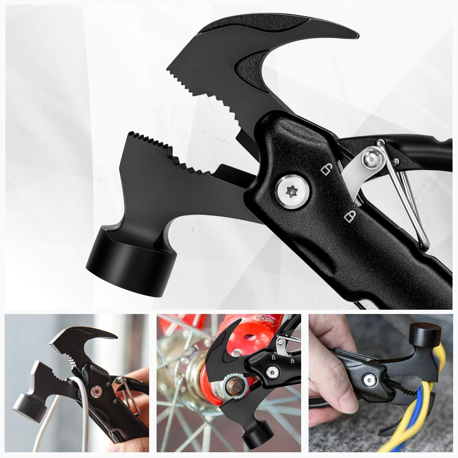 12-in-1 Hammer Multitool – Perfect Gift for Men, Dad, Husband, Boyfriend, Campin