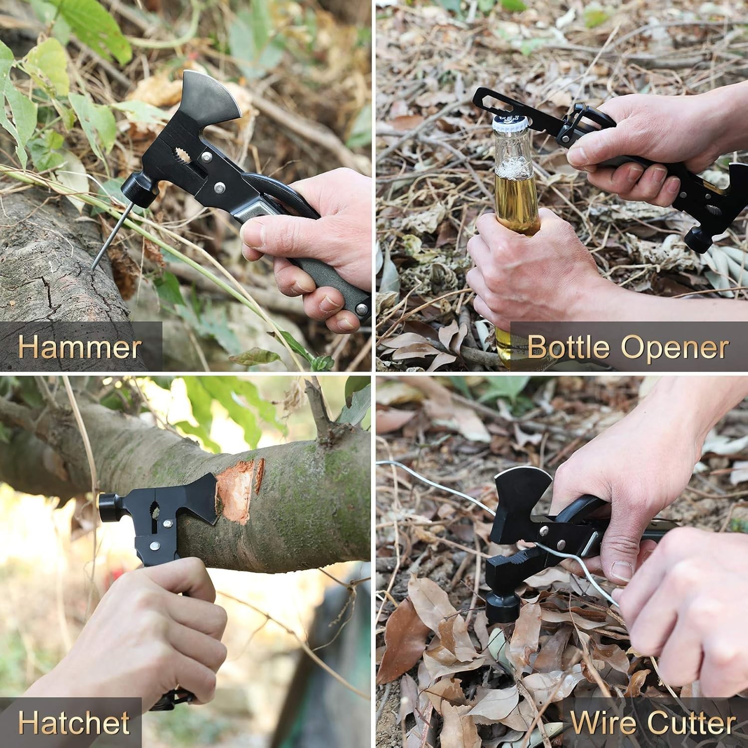 Compact 18-in-1 Multitool Hatchet with Knife and Hammer – Perfect Gift for Dads