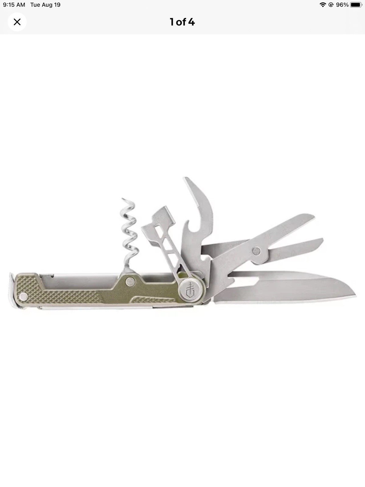 Gerber Armbar Cork Pocket Knife Multi-Tool 8 Tools 3.1 oz – Gold
