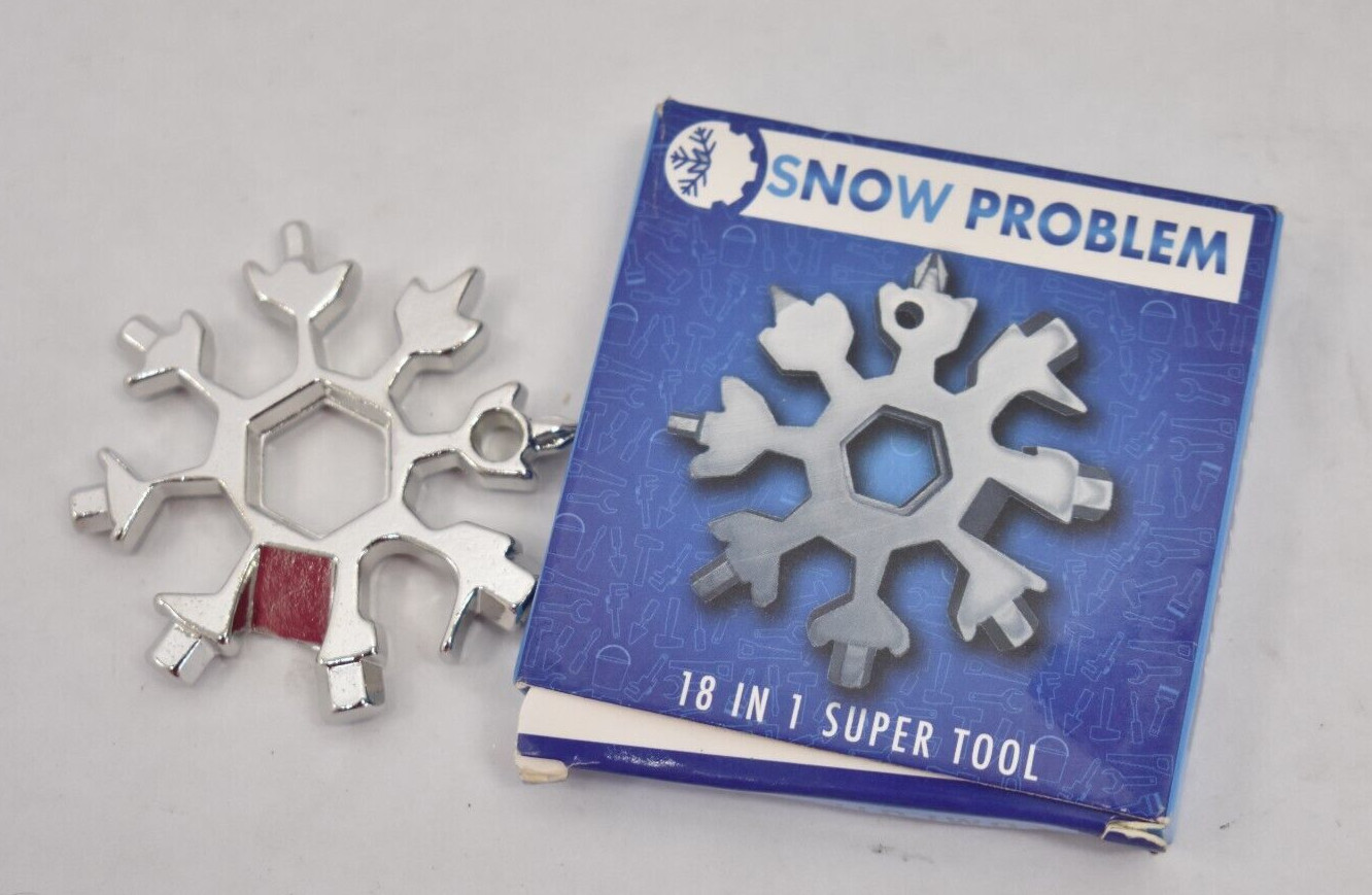 HomeRun 18 In 1 Multitool Snow Problem Snowflake Design Chrome Finish Unit