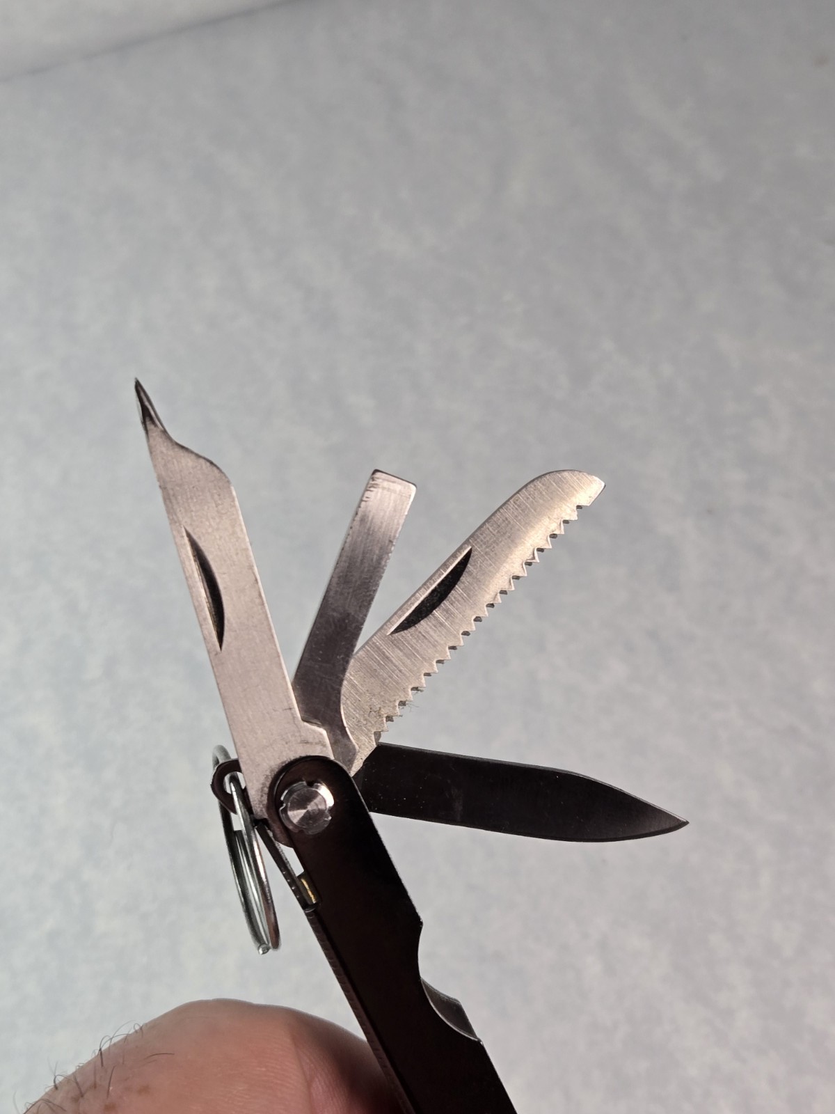 Eddie Bauer Silver Mini Multi-Tool Keychain 8-in-1 4″Open 2.5″Closed