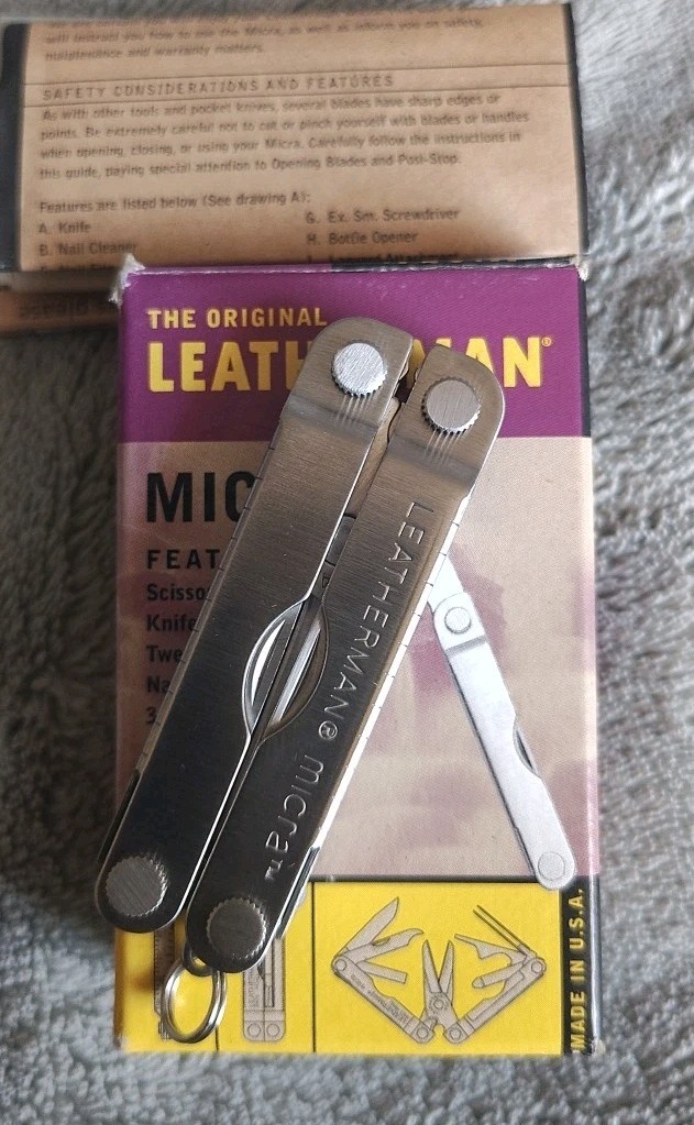 Leatherman – Original Micra (Stamped 09/99) New In Box w/original user guide NOS