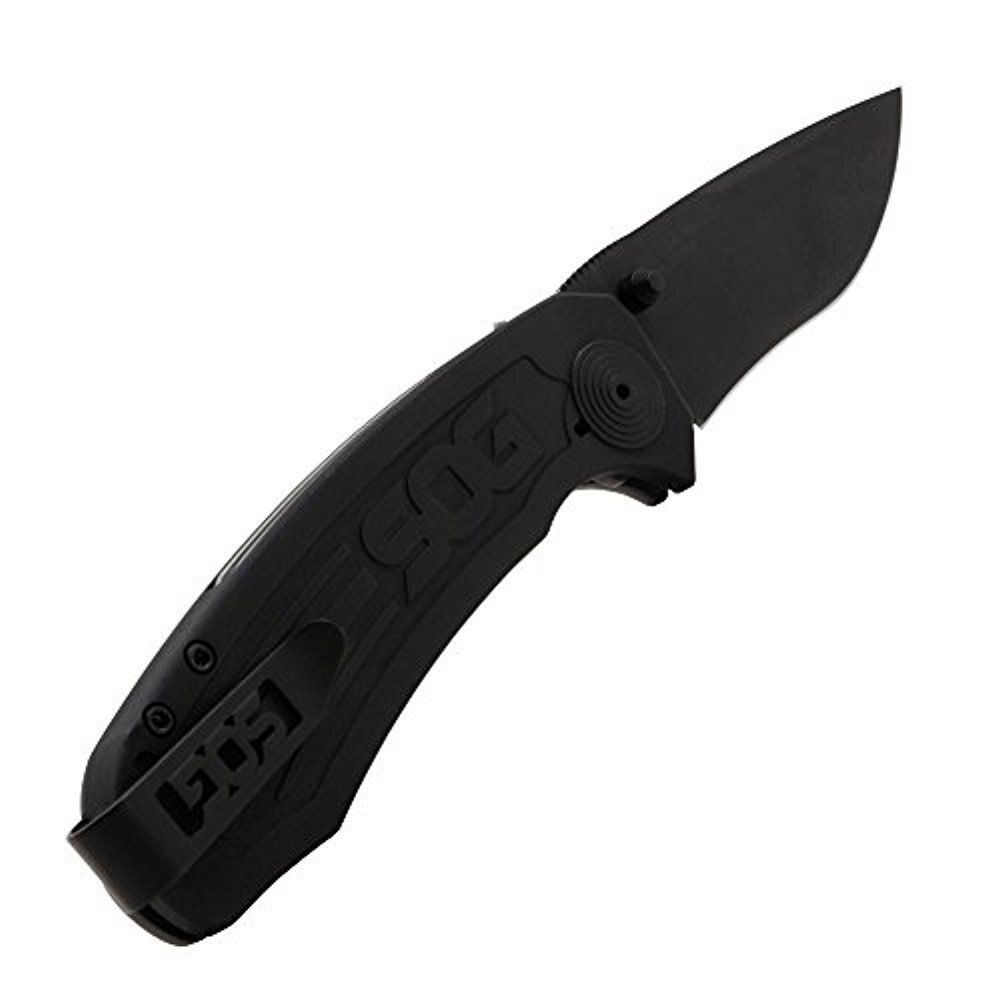~NEW~ SOG Banner BA1001 folding knife, black w/ black cerakote blade, USA made