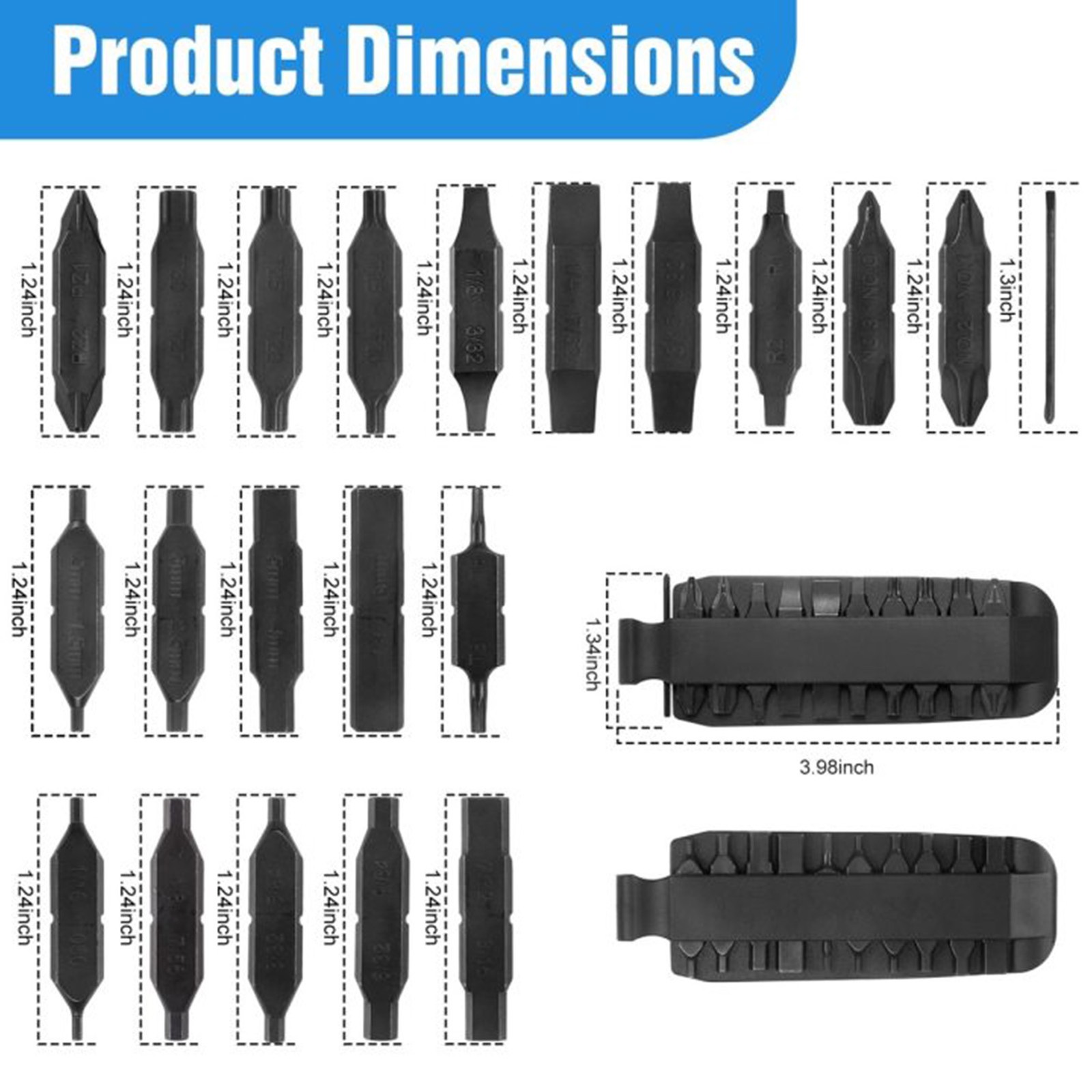21pcs Tool Bit Set Attachment Compatible Charge Wave