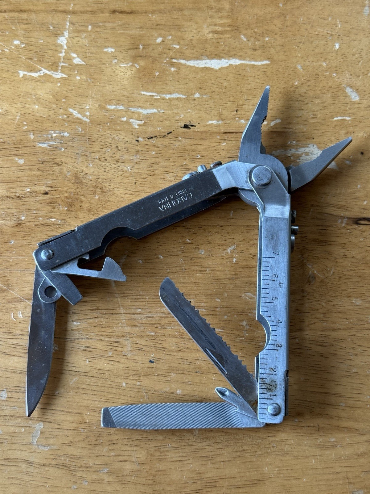 Carolina Knife & Tool Company Multitool Pliers Knife Folding Used Serrated