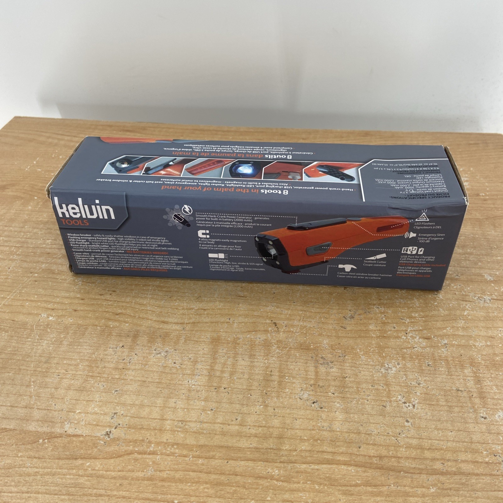 Kelvin Tools Automotive Emergency Multitool 8 Tools Total Orange