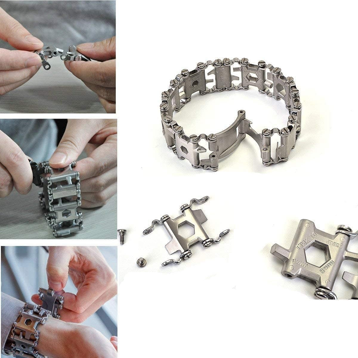 Multitool Bracelet 29 in 1, 22Cm Stainless Steel, Outdoor Travel Men Watch Strap