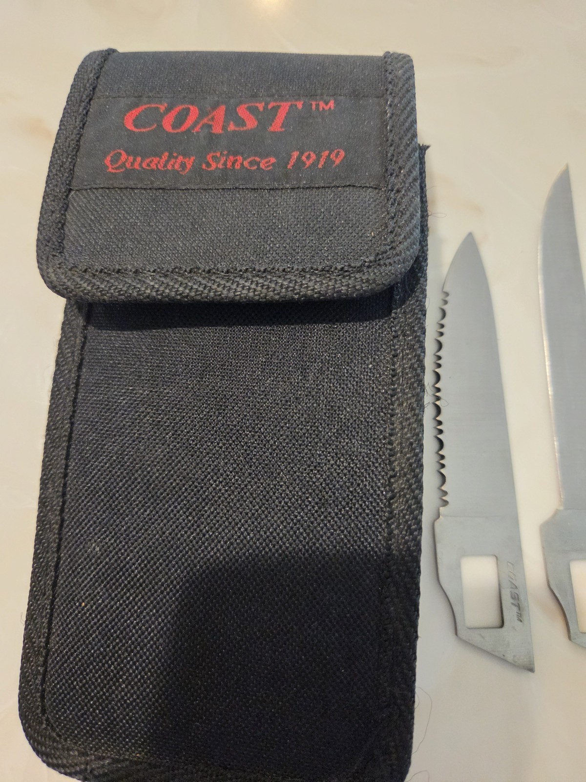 COAST Multi-Tool Interchangeable Knife Set 3 Stainless Blades w/ Sheath
