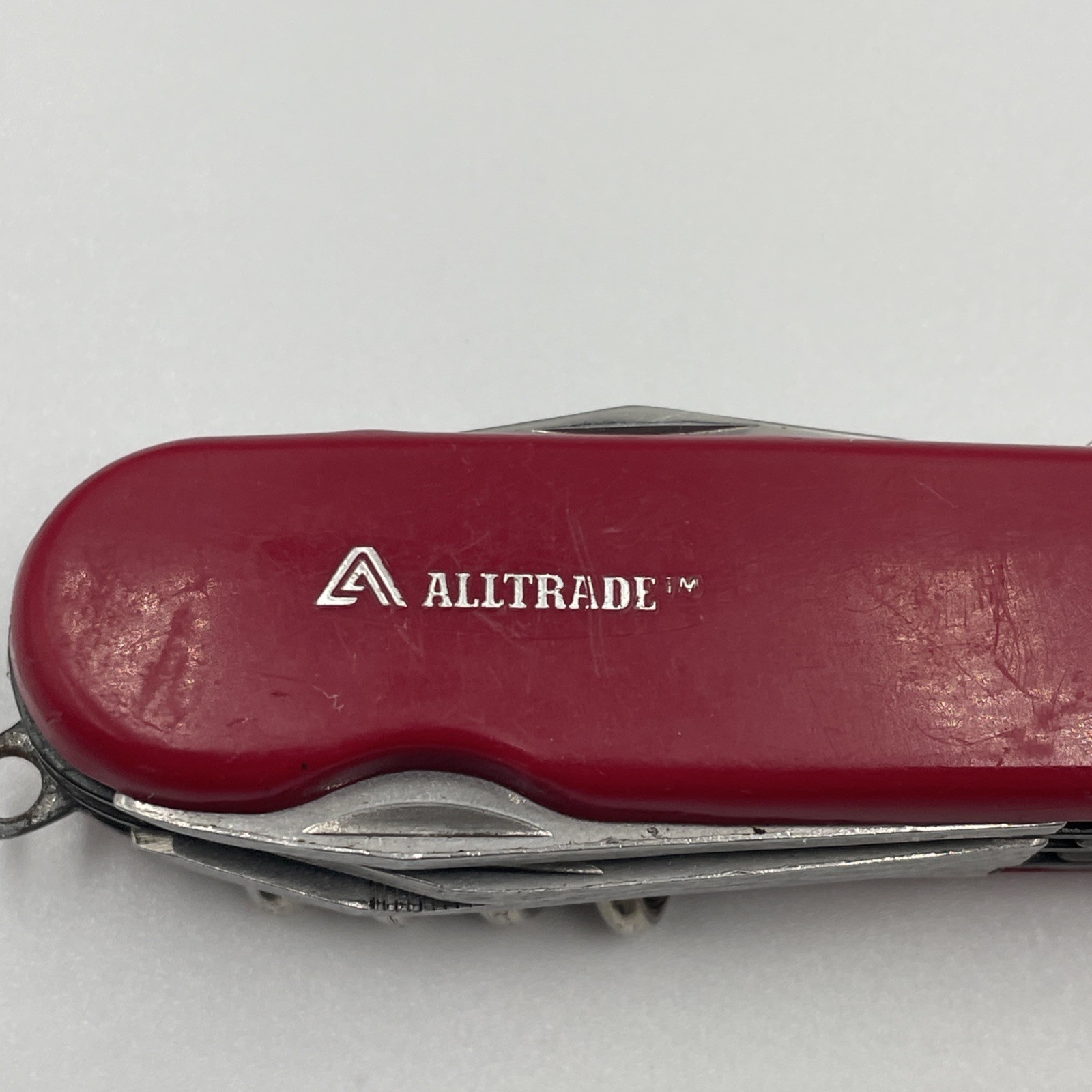 ALLTRADE Red Multi-Tool Knife Saw Corkscrew Stainless Steel Blade Camping